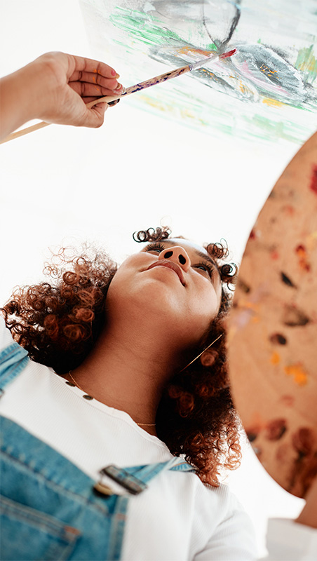 Young Female Doing Art Therapy